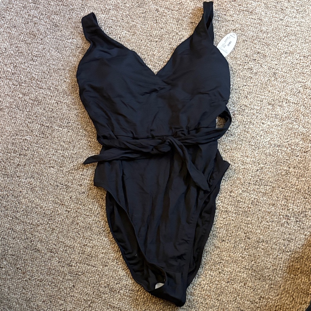 NWT Elegant Black One Piece Swimsuit